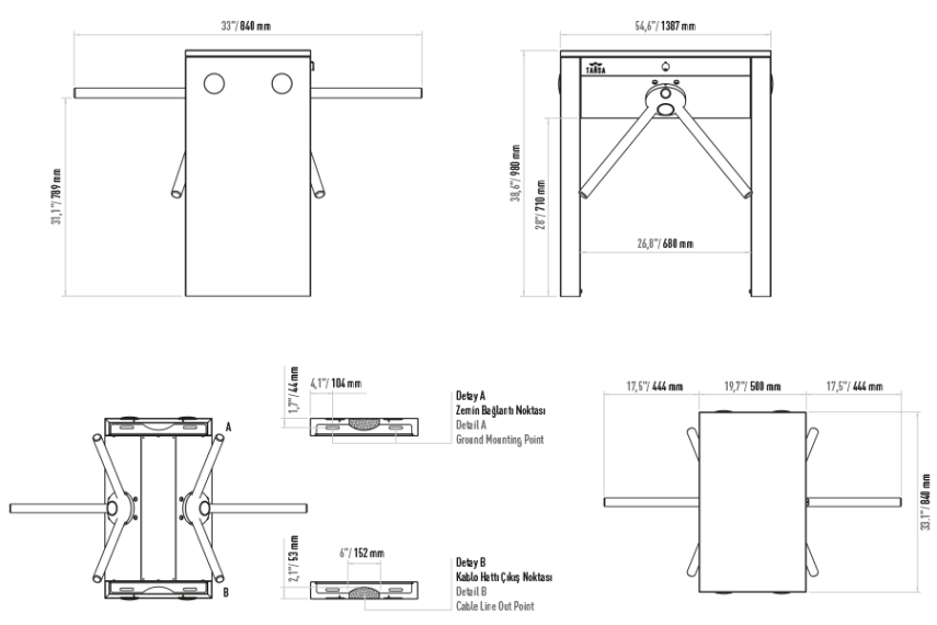 Tansa Ltt303D Double Paslanmaz Turnike - 5